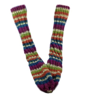 Spiral socks made with sock knitting yarn from I Wool Knit