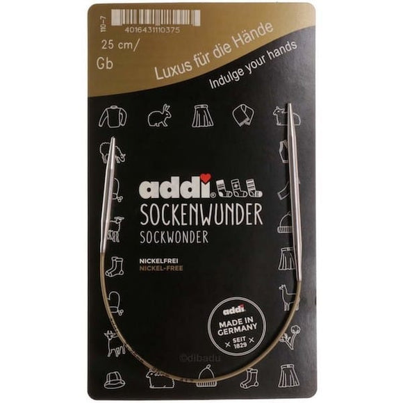 Addi Sock Wonder 25cm Circular Needle For Sock Knitting I Wool Knit