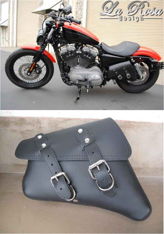 日/祝も発送 La Rosa Design 04-UP Harley Sportster 左側サドルバッグ