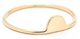 tiny half moon ring in 14k solid gold