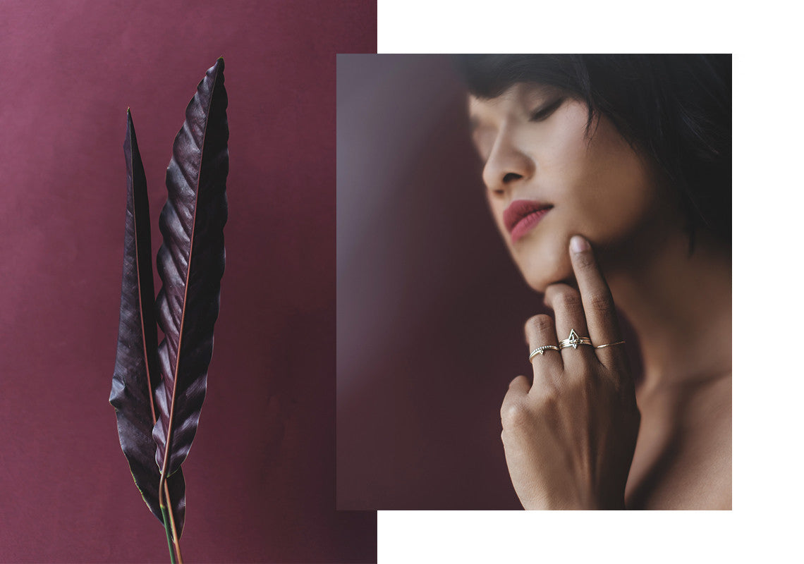 Delicate stacking rings in 14k gold and silver