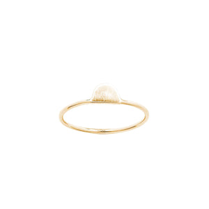 14k Gold Tiny Half Moon Stacking Ring. Delicate Jewelry – The Straits ...