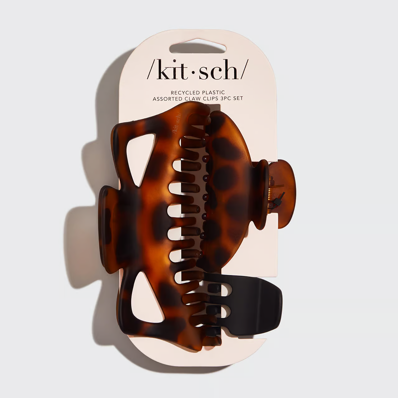 Kitsch - Eco-Friendly Chain Claw Clip 3PC Set - Neutral