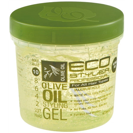 Eco Style Coconut Oil Styling Gel - Adds Luster and Moisturizes Hair -  Weightless Styling and Superior Hold - Prevents Breakage and Split Ends 