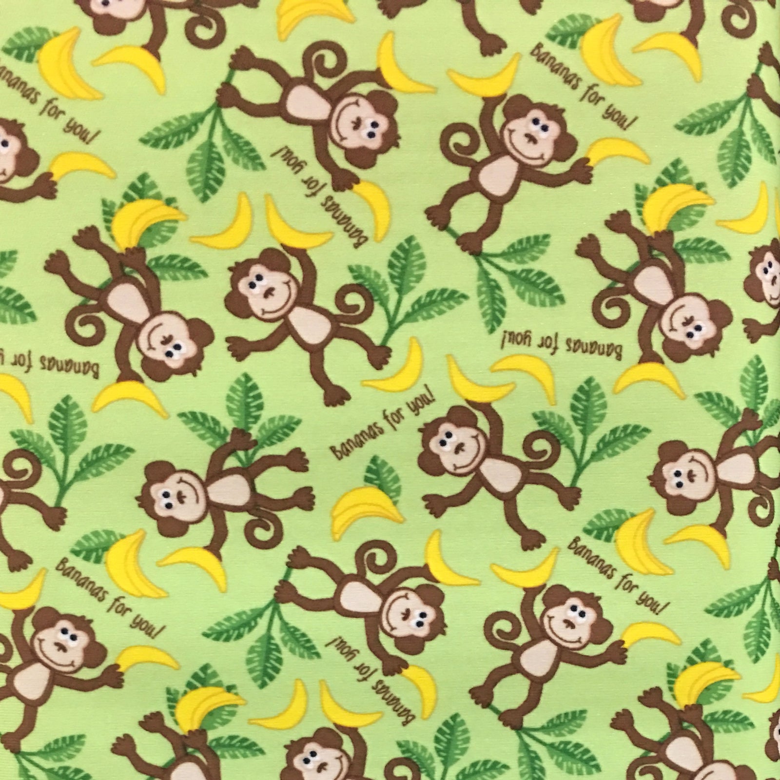 Babyville Boutique PUL Fabric - Playful Friends Monkeys (YARD) - Lye ...