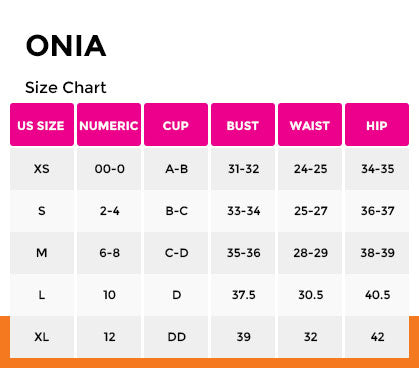 Onia Swim Size Chart