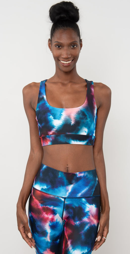 Blue/Multi Tie Dye Sports Bra, WHISTLES