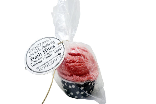 winter candy apple bath bomb