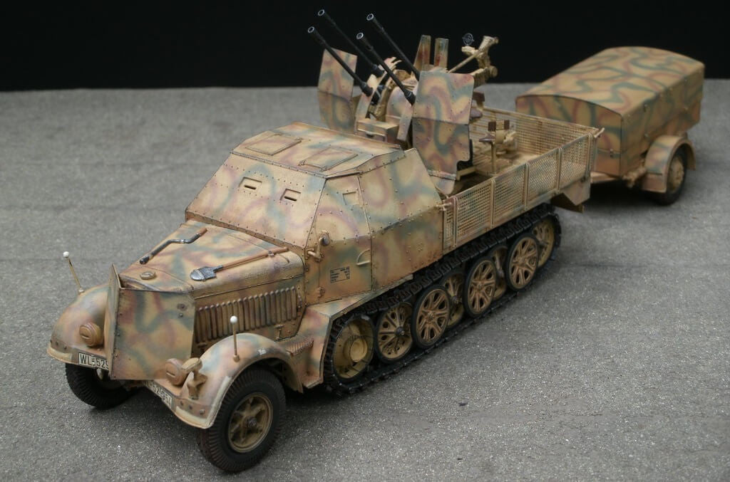 Trumpeter 1 35 mm Flakvierling 38 Auf Selbstfahrlafette Panzer Models