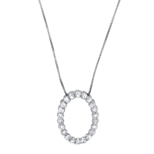 Diamond Oval Pendant