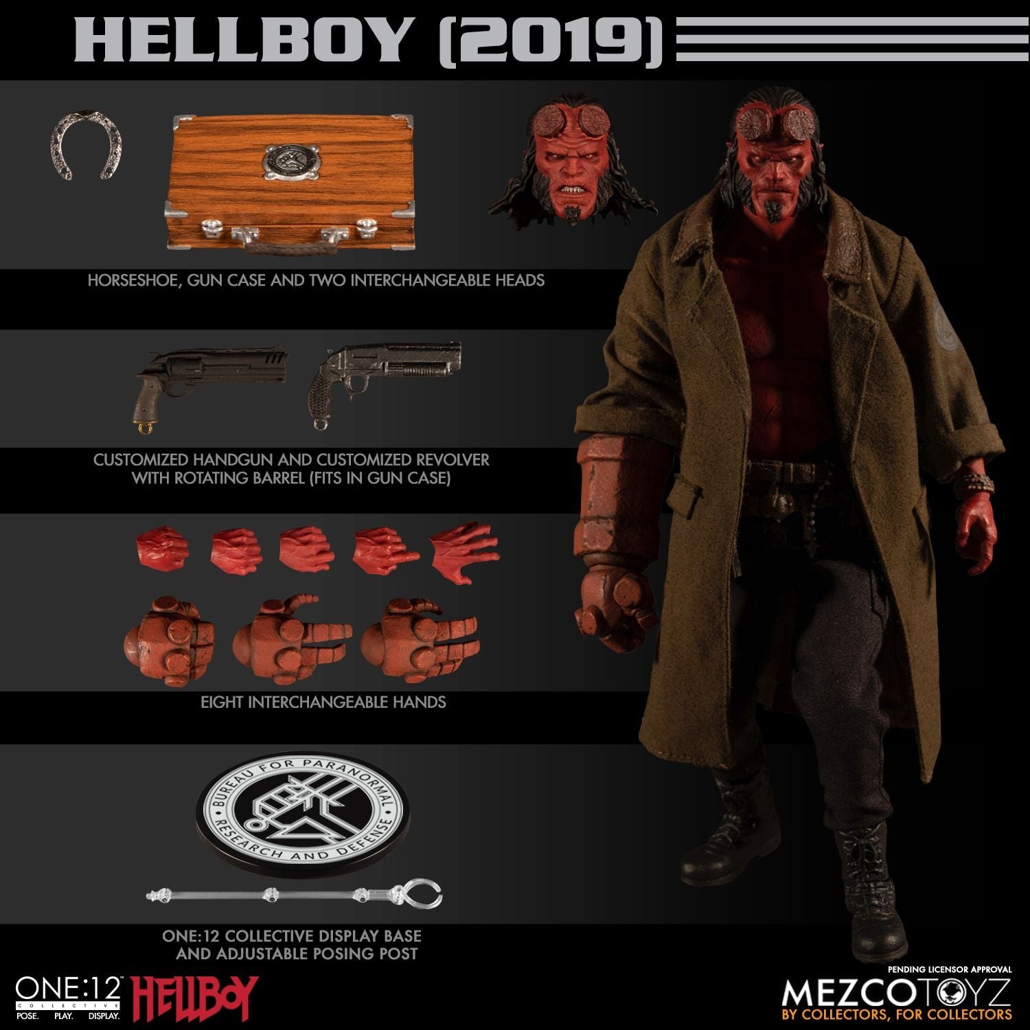 Mezco One:12 Collective Collector Hellboy Mike Mignola Lionsgate Movie Quality Action Figures 112