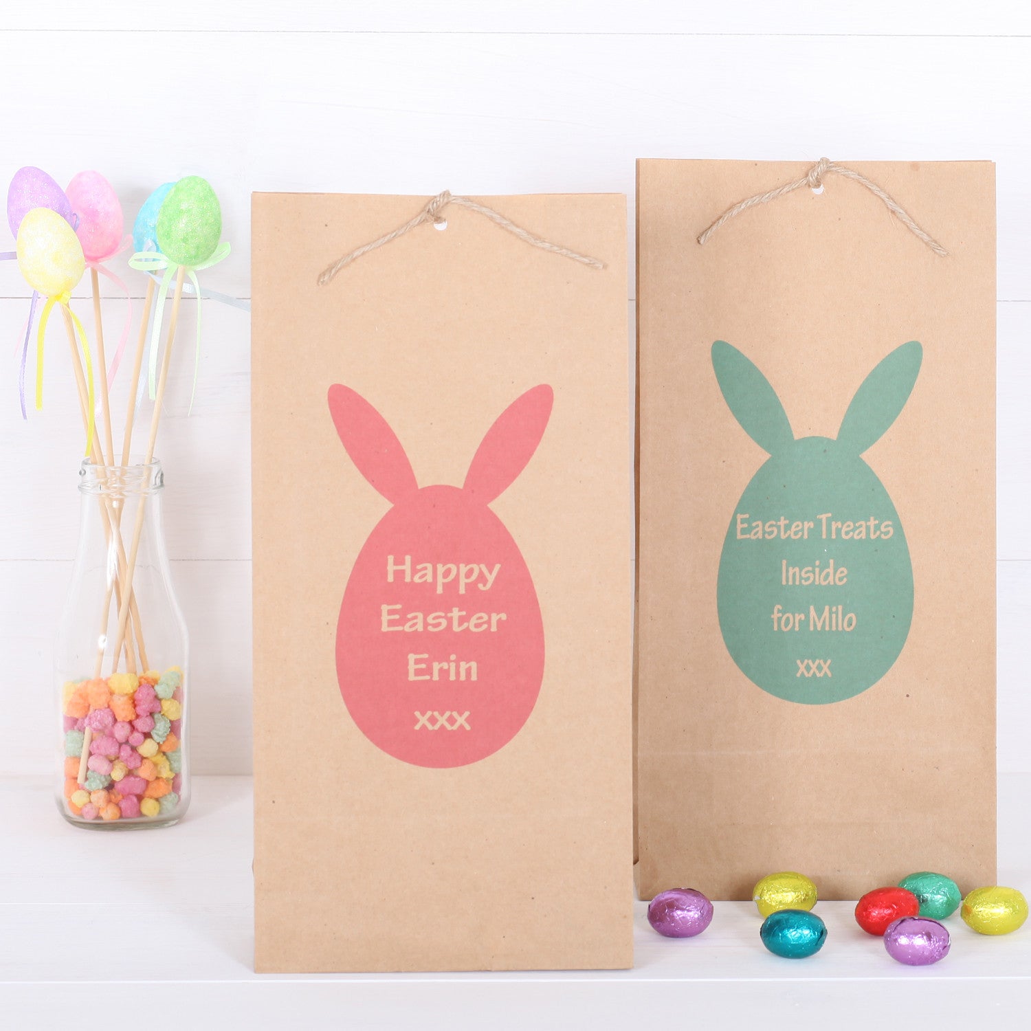 Personalised Easter Egg Gift Bag Red Berry Apple