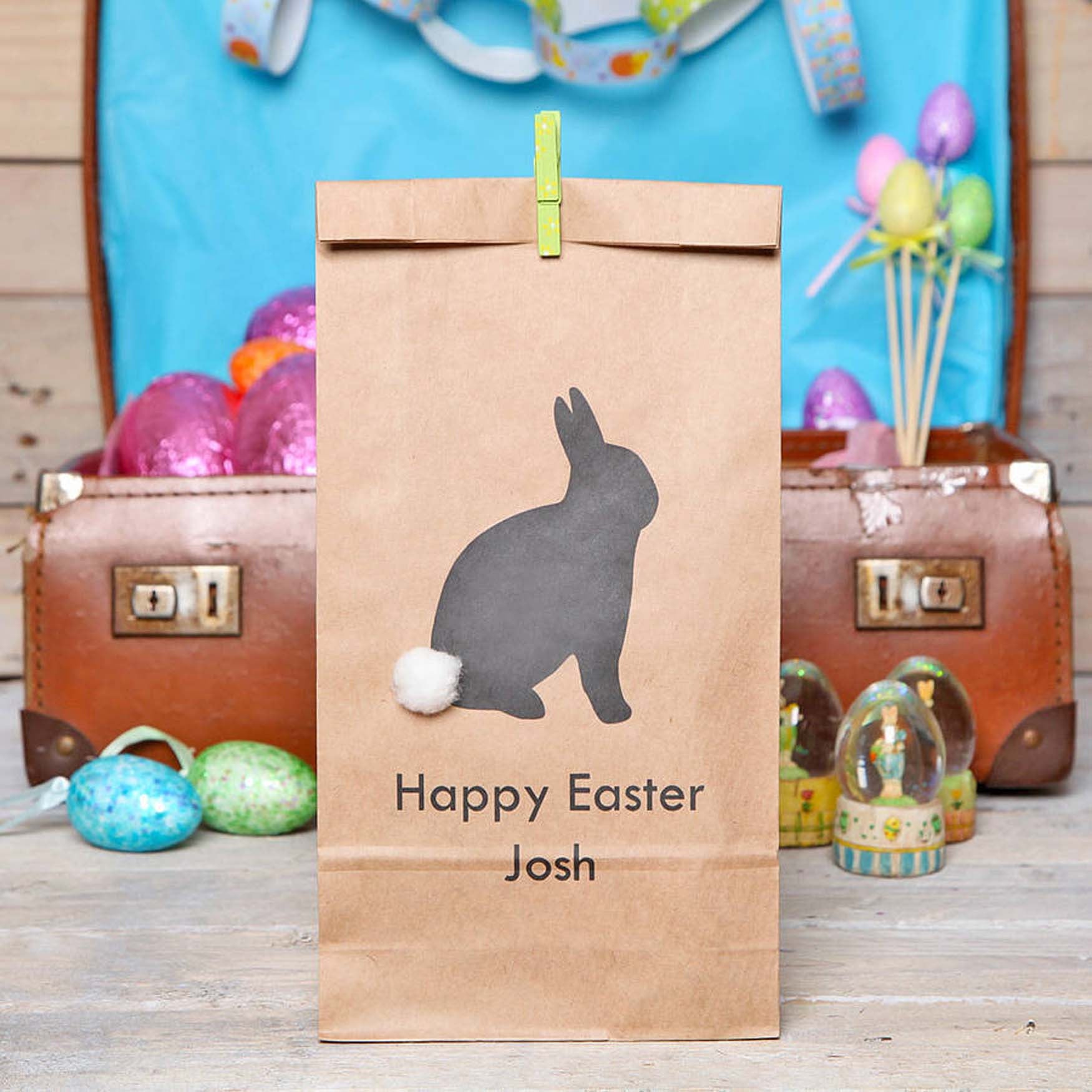 Personalised Easter Bunny Gift Bag Red Berry Apple