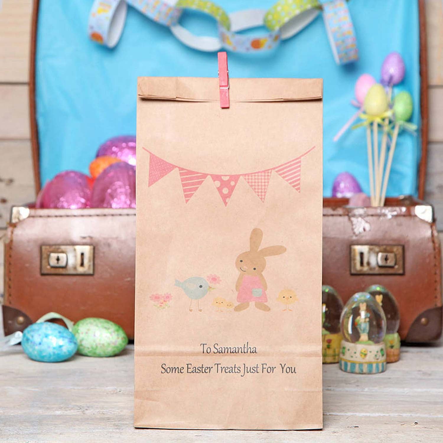 Personalised Easter Friends Gift Bag Red Berry Apple