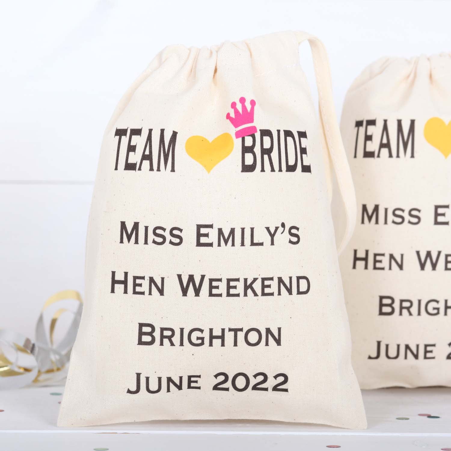 team bride hen party bags