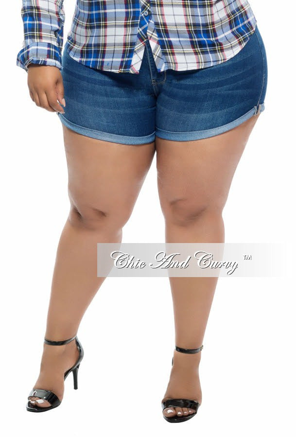 plus size denim shorts