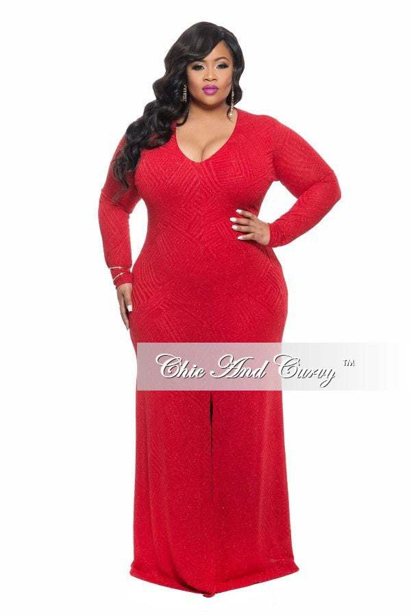 plus size red glitter dress