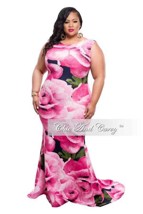 large flower print dress