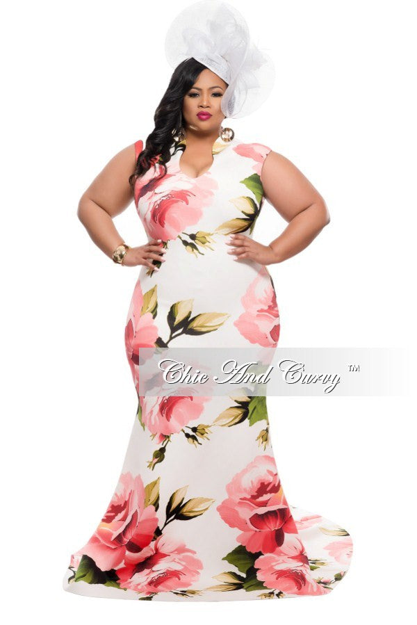 large flower print dress