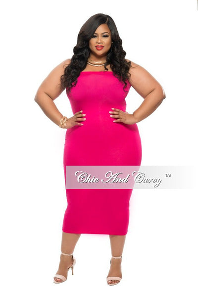 New Plus Size BodyCon Tube Dress in Hot Pink – Chic And Curvy