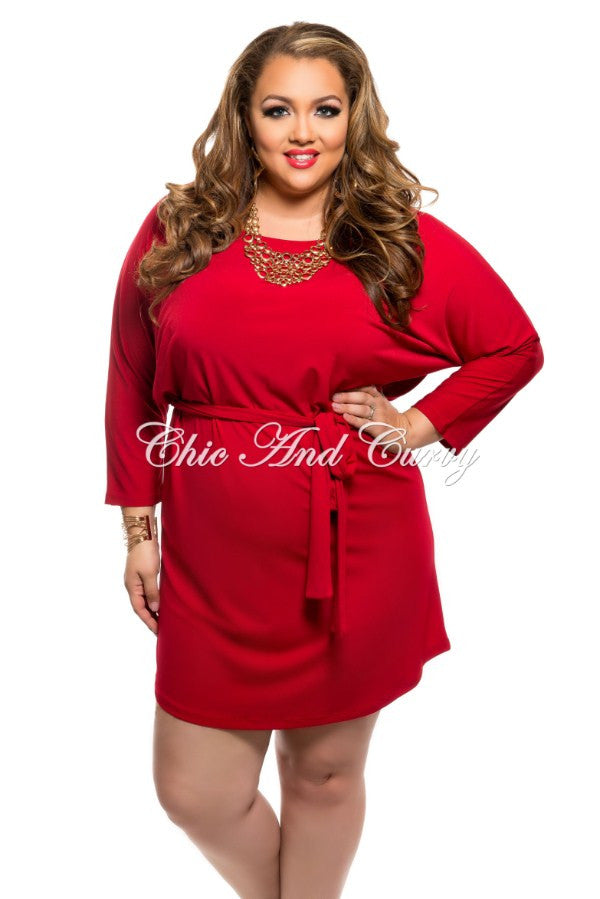 red shirt dress plus size