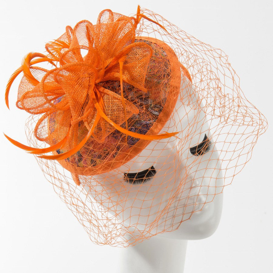 orange occasion hat