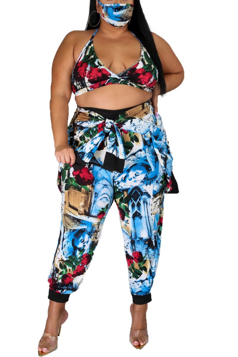 red camo pants plus size