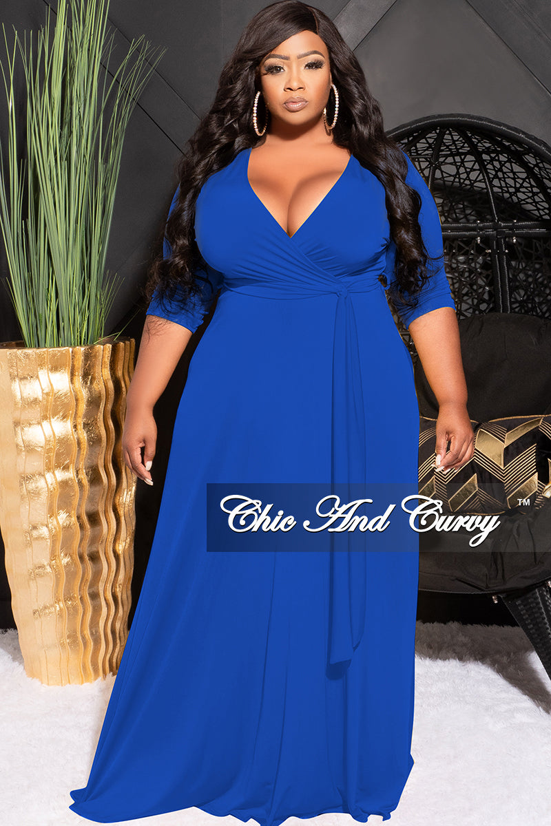 Final Sale Plus Size Faux Dress in Blue – Chic And Curvy
