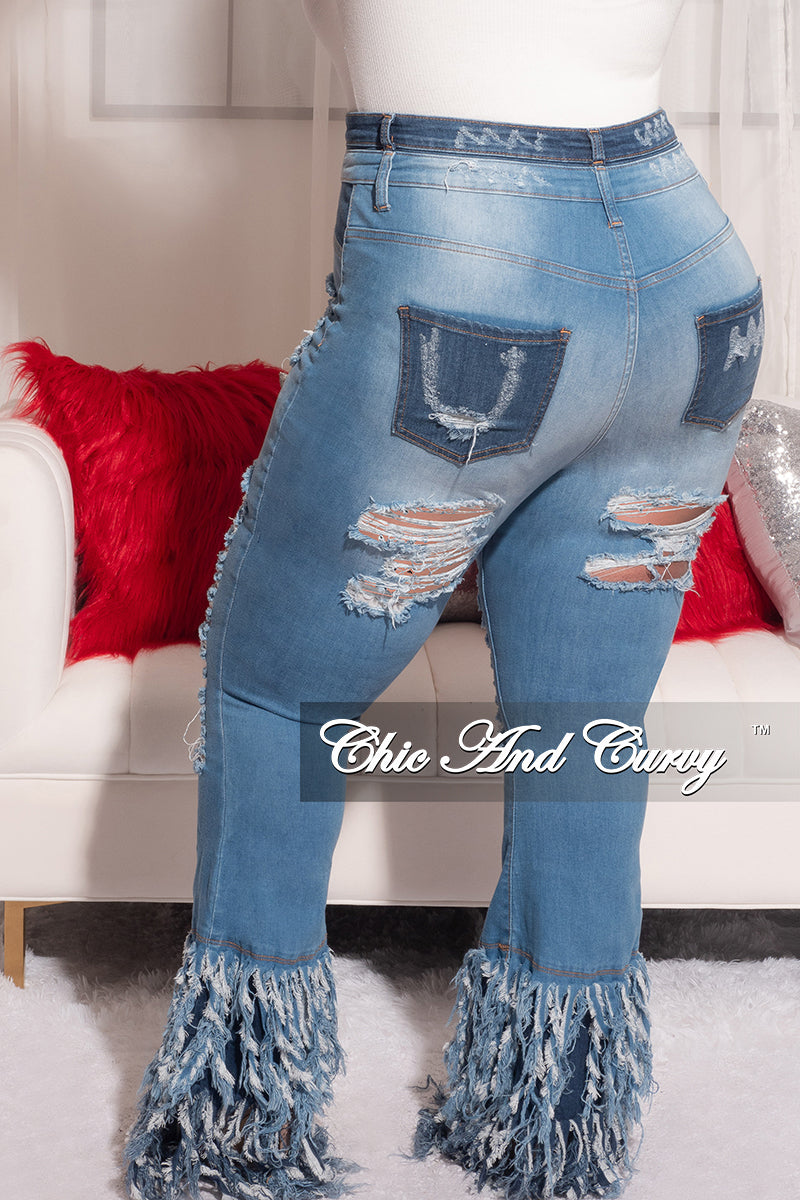 Børnecenter Krage Seaboard Final Sale Plus Size Distressed Jeans with Fringe Bottom in Denim (Pan –  Chic And Curvy