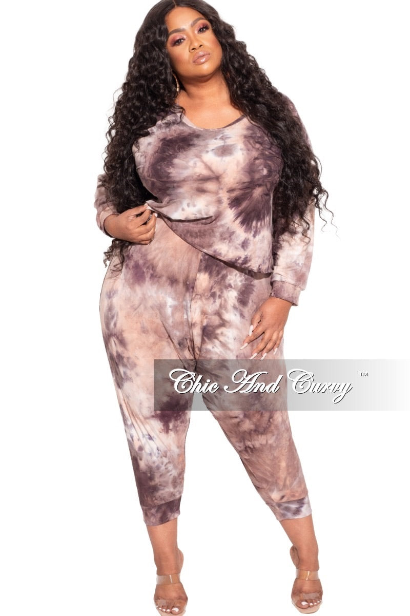 plus size tie dye harem jumpsuit