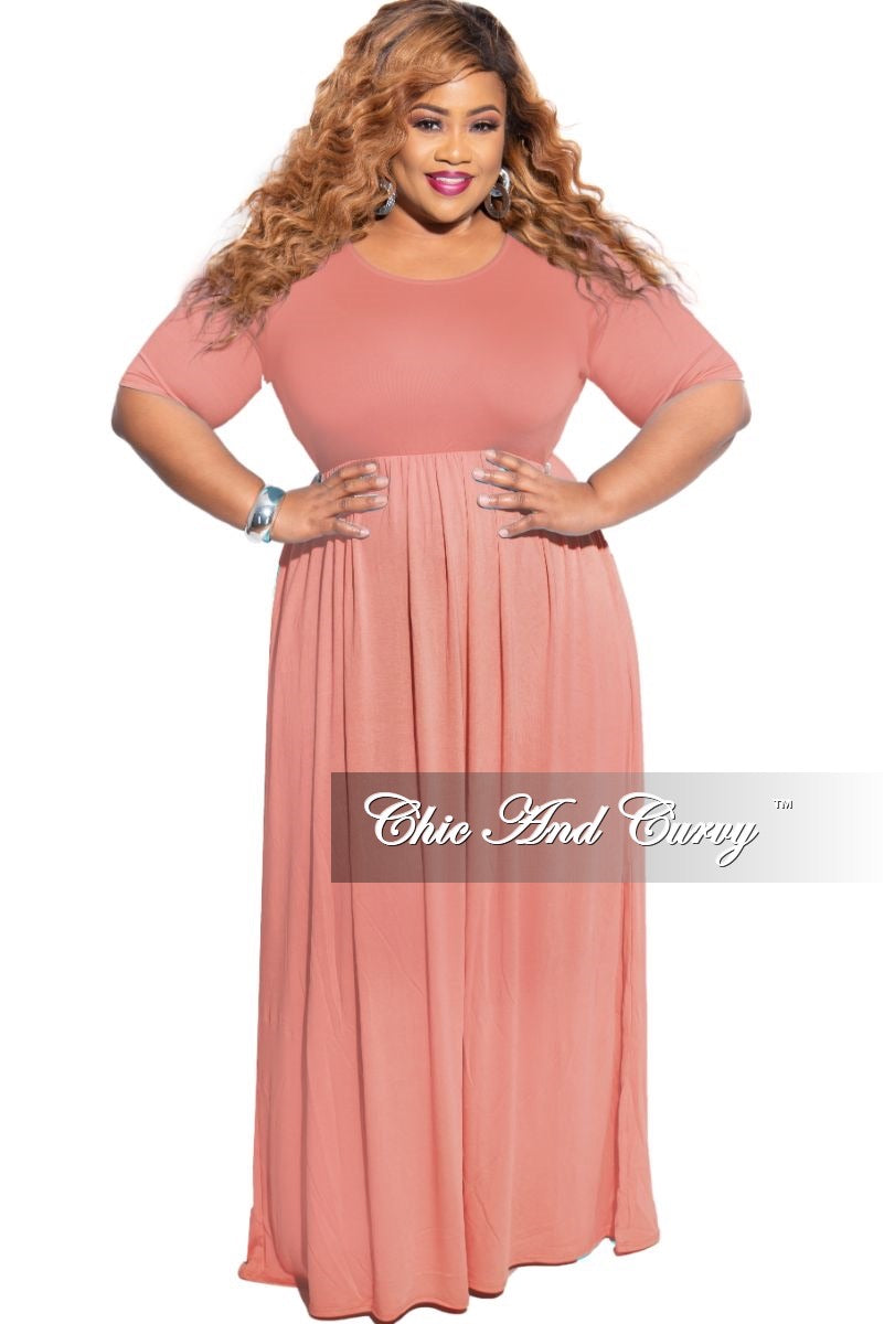 rose pink dress plus size