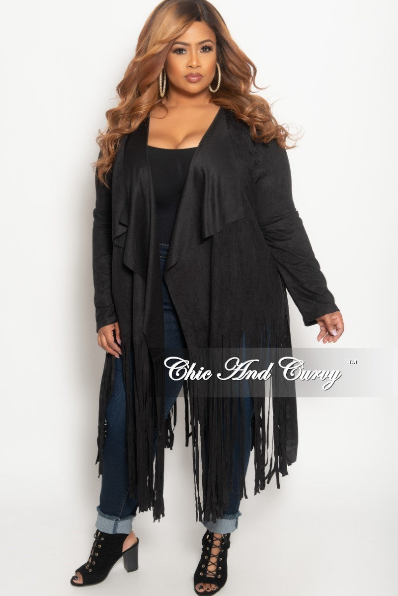 New Plus Size Jacket in Faux Suede with 