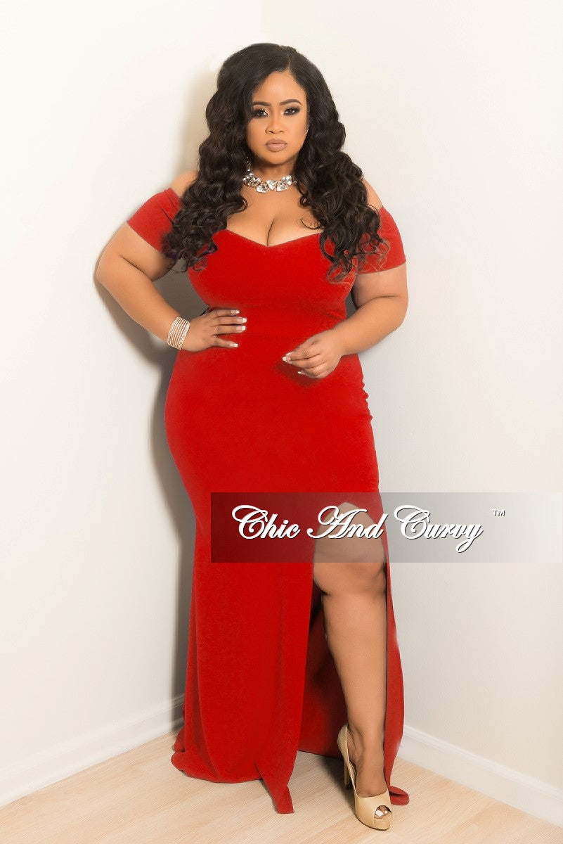 plus size slit dress