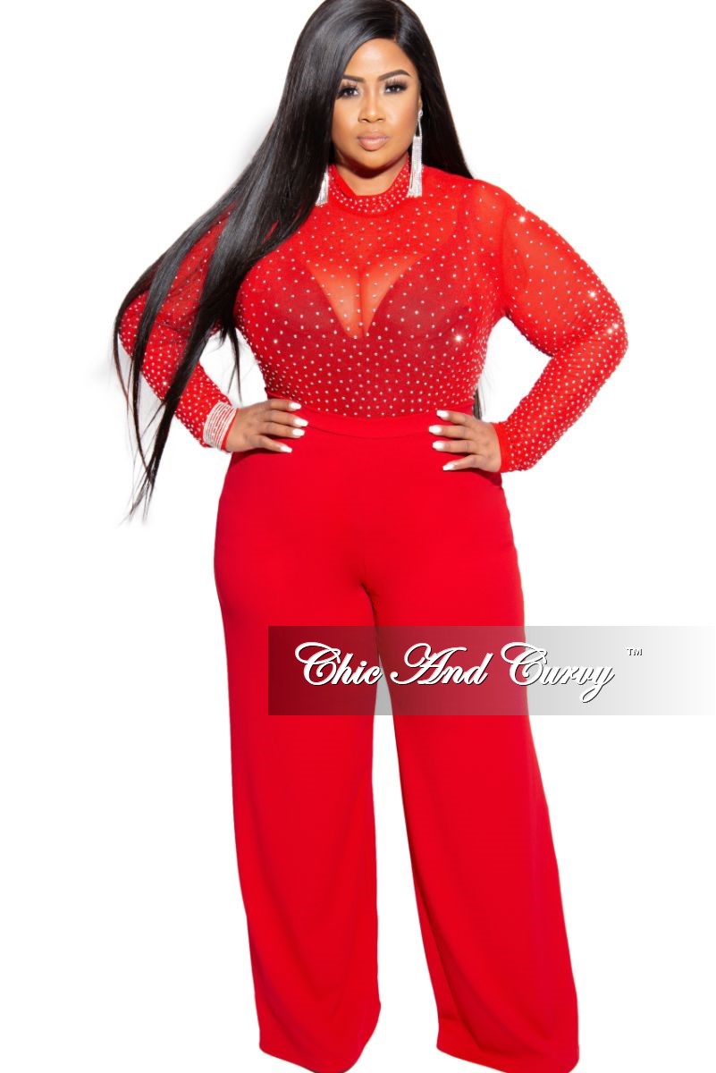 plus size red high waisted pants