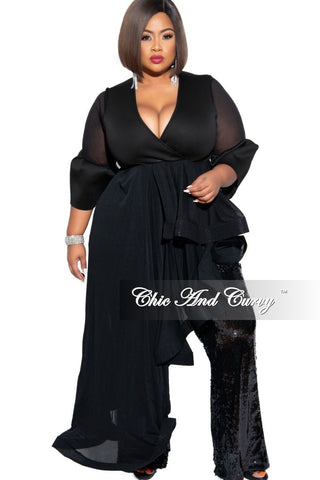 plus size wide leg sequin pants