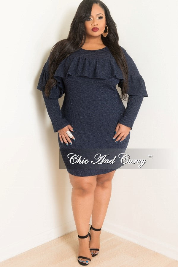 plus size long sleeve sweater dress