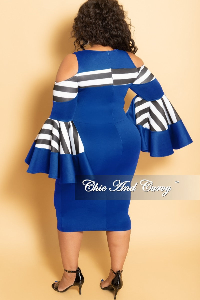 royal blue plus size bodycon dress