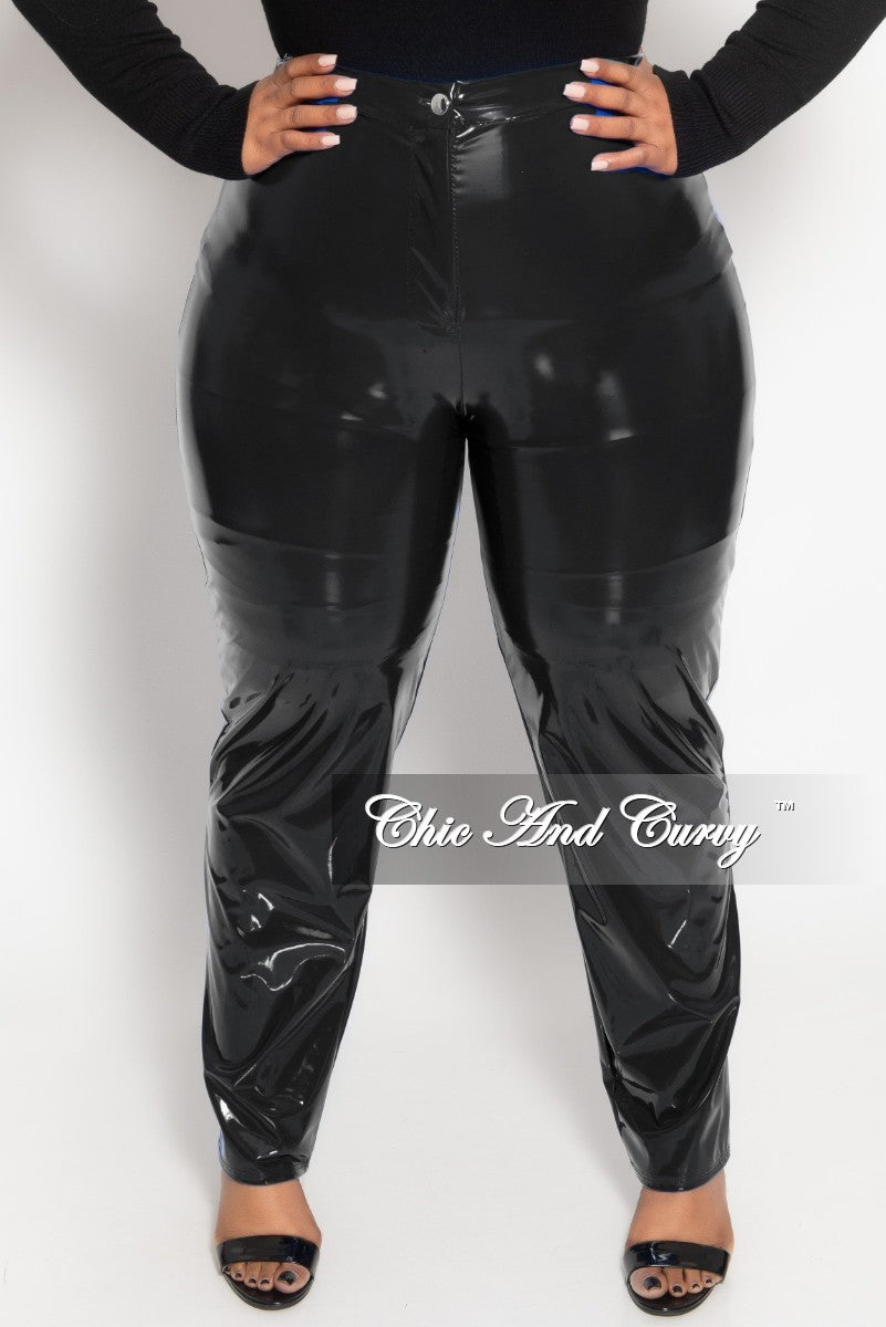 patent leather pants for women