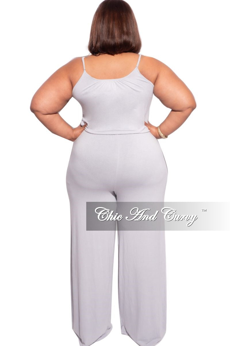 plus size spaghetti strap jumpsuit