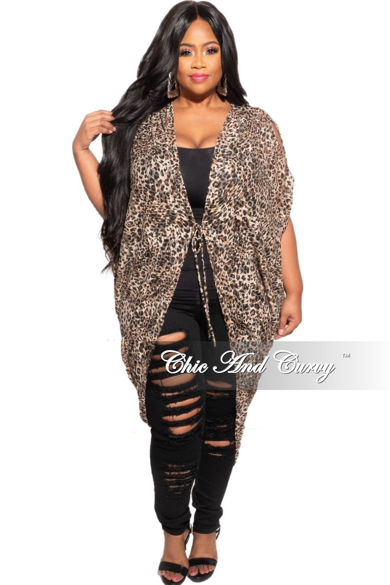 New Plus Size Kimono Animal Print Mesh – Chic Curvy