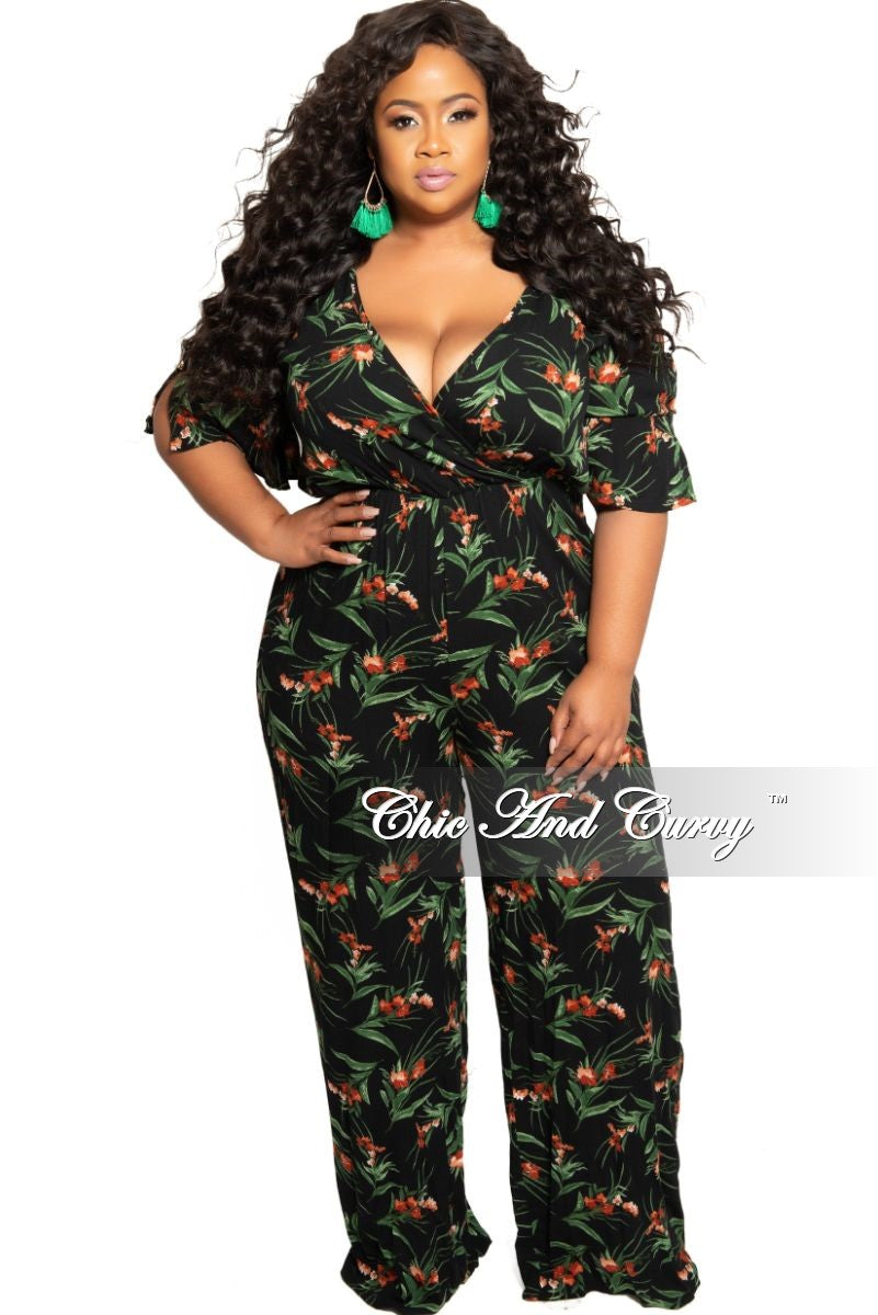 floral jumpsuits plus size