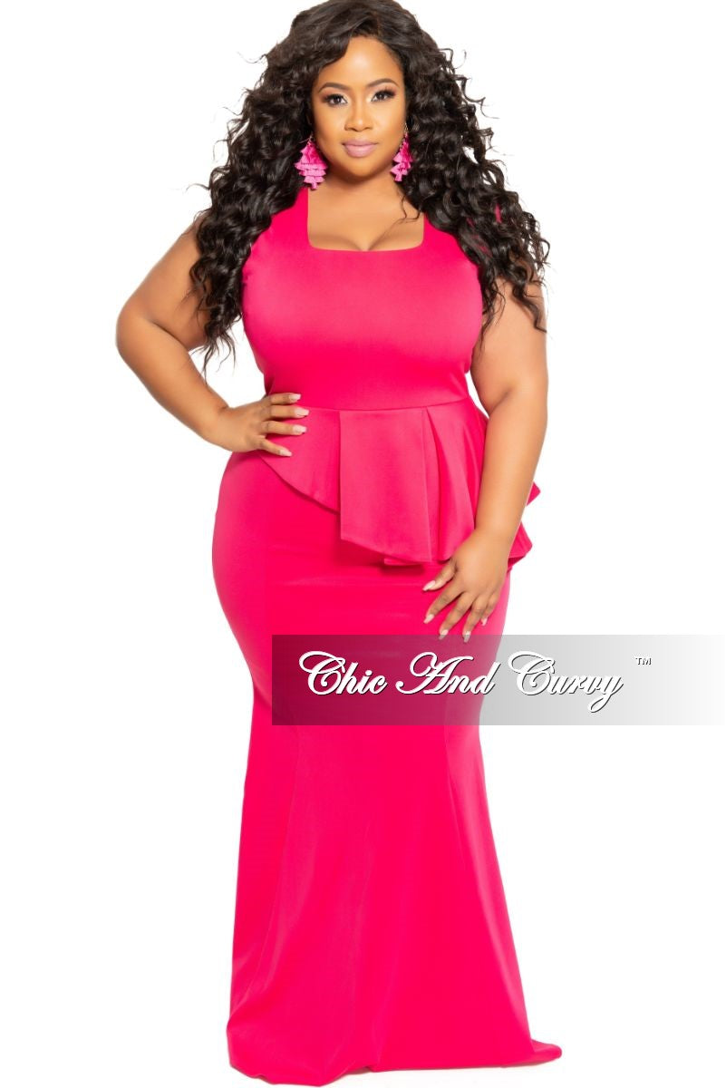 pink dress suit plus size