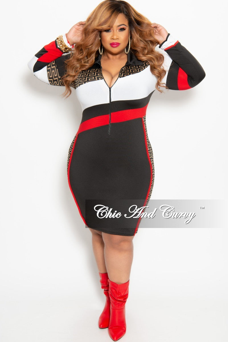 White long sleeve bodycon dress plus size