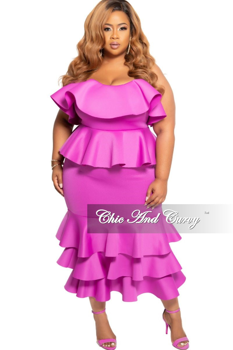 pink peplum dress plus size