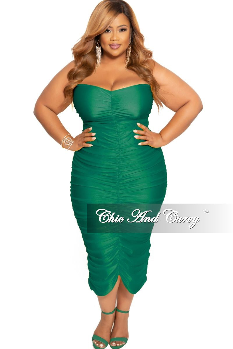 Final Sale Plus Size Strapless Ruched 