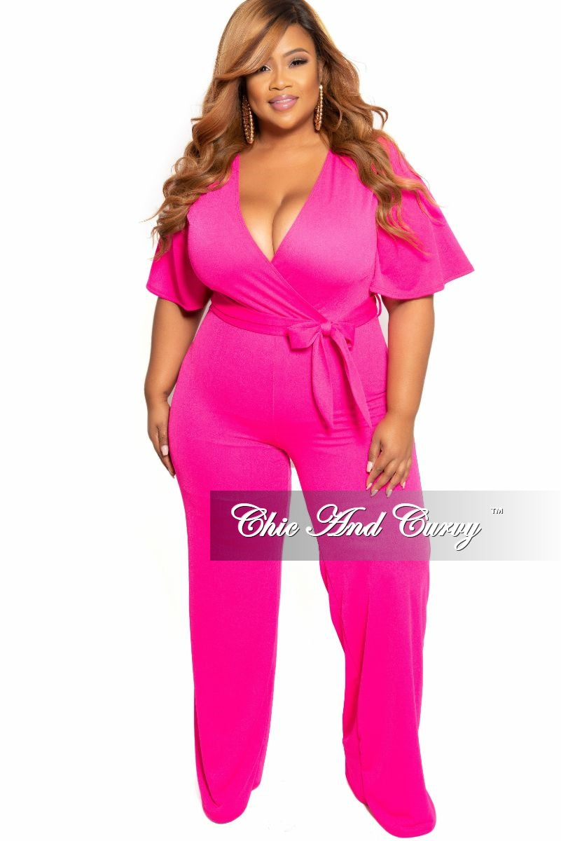 pink plus jumpsuit