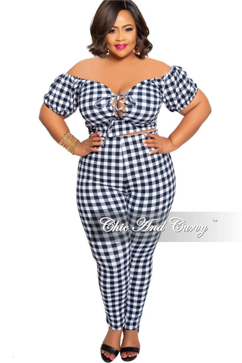 plus size white 2 piece set