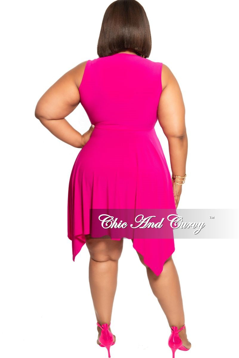 hot pink cocktail dress plus size