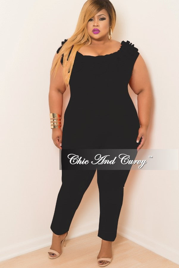 all black plus size jumpsuit