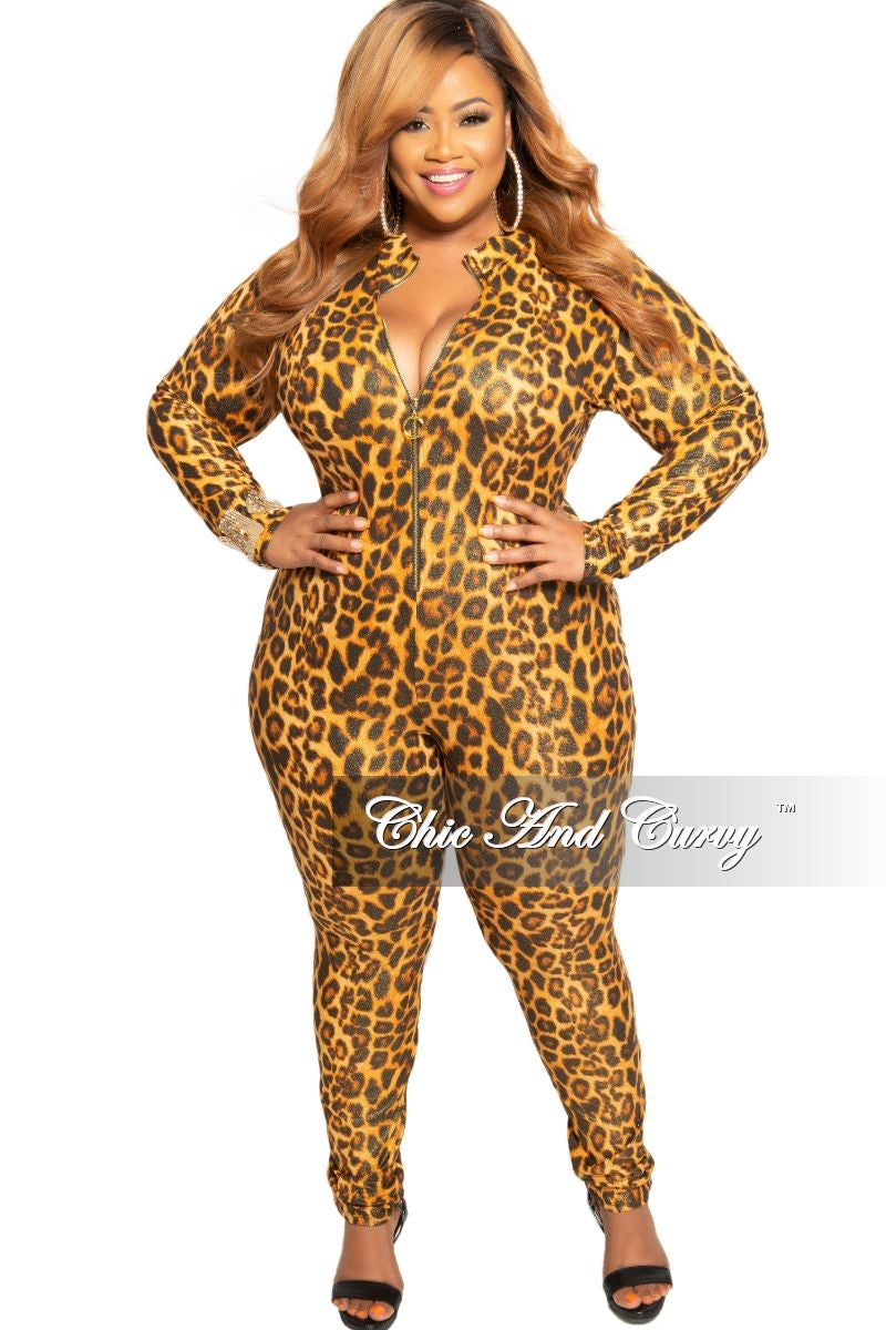 plus size shimmer jumpsuit